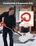 Snow Pusher Shovel 61cm Wide HDPE Plastic Blade Ergonomic Grip