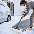Snow Pusher Shovel 61cm Wide HDPE Plastic Blade Ergonomic Grip