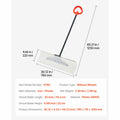 Snow Pusher Shovel, 76.2 cm Outdoor Snowplow Shovel with Ergonomic Grip, HDPE Plastic Blade, Winter Shovels with Segmented Handle, Metal Edged Strip, Portable Snow Removal Tool for Driveway