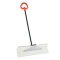 Snow Pusher Shovel, 76.2 cm Outdoor Snowplow Shovel with Ergonomic Grip, HDPE Plastic Blade, Winter Shovels with Segmented Handle, Metal Edged Strip, Portable Snow Removal Tool for Driveway