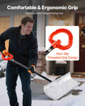 Snow Pusher Shovel 76cm HDPE Plastic Blade Metal Edge Winter Driveway