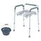 Commode Chair, Bedside Commode with Padded Seat and Arms, 7-Level Adjustable Height, 5.8L Removable Bucket, Easy to Assemble, 350 LBS Capacity, Raised Toilet Seat for Adults Seniors