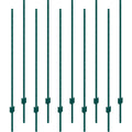 5FT T-Post Fence 10 Pack Heavy Duty Metal Green Posts