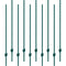 5FT T-Post Fence 10 Pack Heavy Duty Metal Green Posts