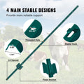 5FT T-Post Fence 10 Pack Heavy Duty Metal Green Posts