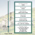 5FT T-Post Fence 10 Pack Heavy Duty Metal Green Posts