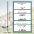 6 Pack 6ft T-Post Heavy Duty Metal Fence Posts Green