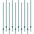 6ft Fence Post U-Channel 10 Pack Heavy Duty Steel Green