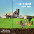 7ft Fence Posts 10 Pack U-Channel Steel Metal Green Garden Yard