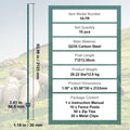 7ft Fence Posts 10 Pack U-Channel Steel Metal Green Garden Yard