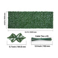 Ivy Privacy Fence, 1500 x 2490 mm Artificial Green Wall Screen, Greenery Ivy Fence with Strengthened Joint, Faux Hedges Vine Leaf Decoration for Outdoor Garden, Yard, Patio Decor