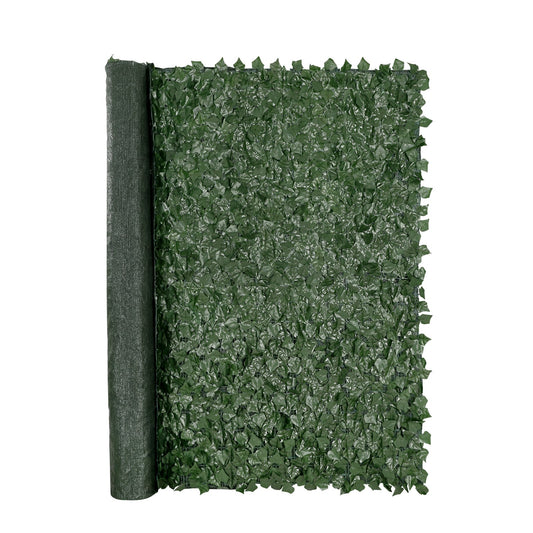 Ivy Privacy Fence, 1830 x 2440 mm Artificial Green Wall Screen, Greenery Ivy Fence with Mesh Cloth Backing and Strengthened Joint, Faux Hedges Vine Leaf Decoration for Outdoor Garden, Yard