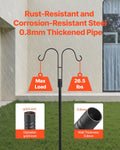8 Pack Shepherds Hook 1950mm 19mm Thick Heavy Duty Garden Hanging