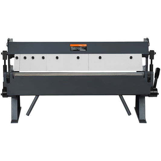 Box and Pan Brake, 610 ± 10 mm, 0-130 Degrees Sheet Metal Bending Brake, Portable Metal Bender with 20 Gauge Low Carbon Steel 14 Gauge Aluminum Capacity, 5 Adjustable Fingers for Metal Bending