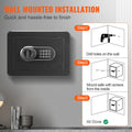 Safe 0.5L Steel Digital Keypad Wall Mount Home Security Cabinet 350x250mm