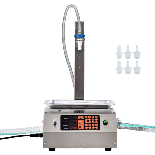 Liquid Filling Machine, 30-15000 g Weighing Capacity, Automatic Bottle Filler Machine Bottling Machine Digital Control for Milk, Water, Oil, Wine, Beverage, Detergent, Shampoo (Single Nozzle)