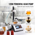 Liquid Filling Machine, 50-5000 g Weighing Capacity, Automatic Bottle Filler Machine Bottling Machine Gear Pump Digital Control for Honey, Oil, Wine, Detergent, Viscous Liquids (Single Nozzle)