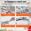 Commercial Ice Shaver 350W 661lbs/hr Dual Blade Snow Cone