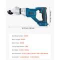 Metal Shear, Sheet Metal Cutter Cordless with 360-Degree Pivoting Head, Double Blades, 25000 RPM Speed, Cuts 18 GA Galvanized Steel, 20 GA Stainless Steel, Aluminum Plate, Plastic, Cardboard