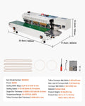 Bag Sealer Machine 6-12mm Seal Width Digital Temperature Control
