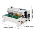 Continuous Bag Band Sealing Machine, 6-12 mm Seal Width, Horizontal Band Sealer Machine with Digital Temperature Control, Carbon Steel Bag Sealer for 0.02-0.8 mm Plastic Bags Films Membrane