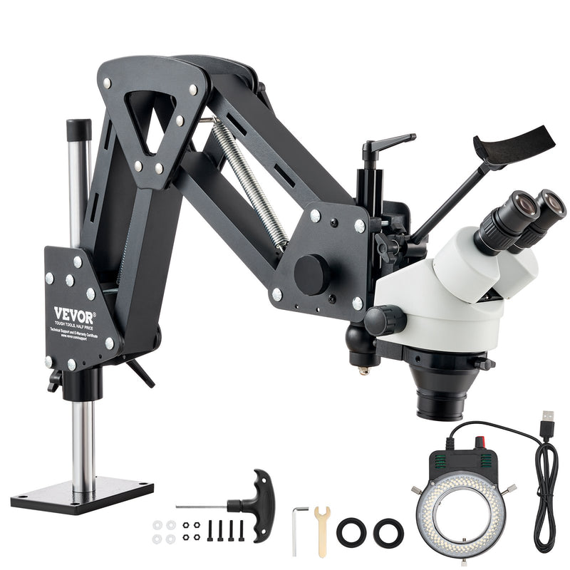 Jewelry Microscope 7X-45X Magnification USB LED Light Stand