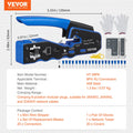 RJ45 Crimp Tool Kit Cat5e Cat6 Cat6a Ethernet Crimper 20pc Connectors