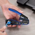 RJ45 Crimp Tool Kit Cat5e Cat6 Cat6a Ethernet Crimper 20pc Connectors