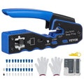 RJ45 Crimp Tool Kit Cat5e Cat6 Cat6a Ethernet Crimper 20pc Connectors