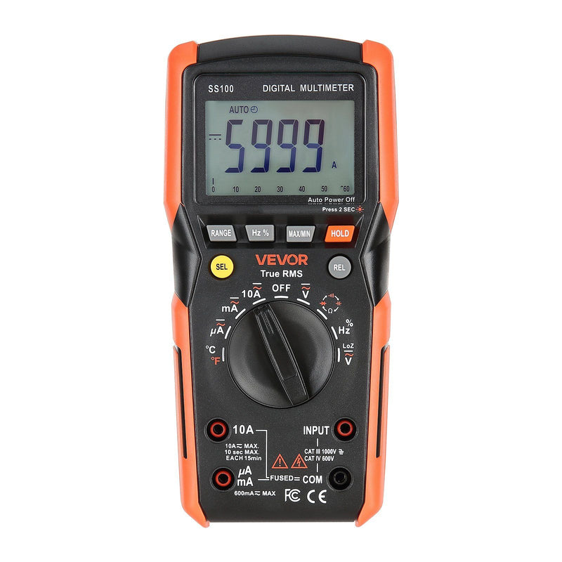 Digital Multimeter 6000 Count TRMS Auto-Ranging DC AC Voltmeter
