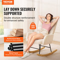 Nursing Rocking Chair 250kg Teddy Fabric Glider Rocker Ivory