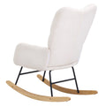 Nursing Rocking Chair 250kg Teddy Fabric Glider Rocker Ivory