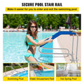 Pool Ladder Handrail Stainless Steel w/ Base Plate