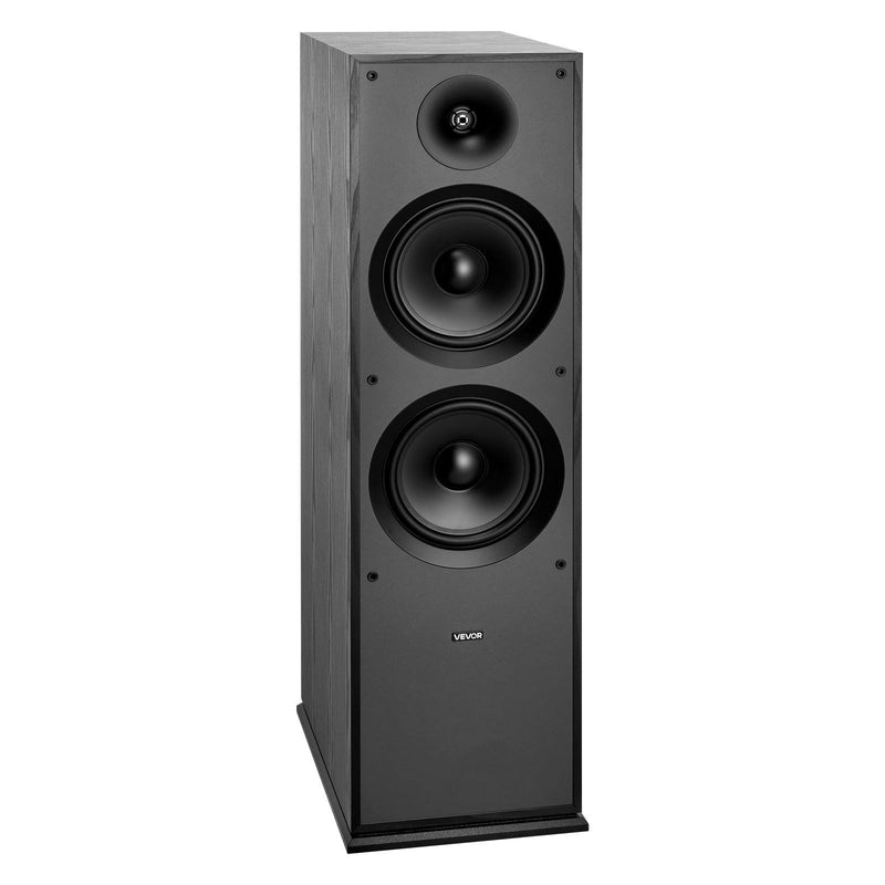 Floorstanding Tower Speaker 600W Peak 2-Way Dual Woofer Home Audio