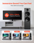 Floorstanding Tower Speaker 600W Peak 2-Way Dual Woofer Home Audio