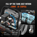 Air Compressor Portable Oil Free 4L 7bar Compact