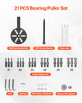 Bearing Puller Set 21-in-1 3-Jaw Hook Internal External Tool Case