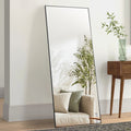 Full Length Mirror 1800x785mm Black Aluminium Frame Tempered Glass