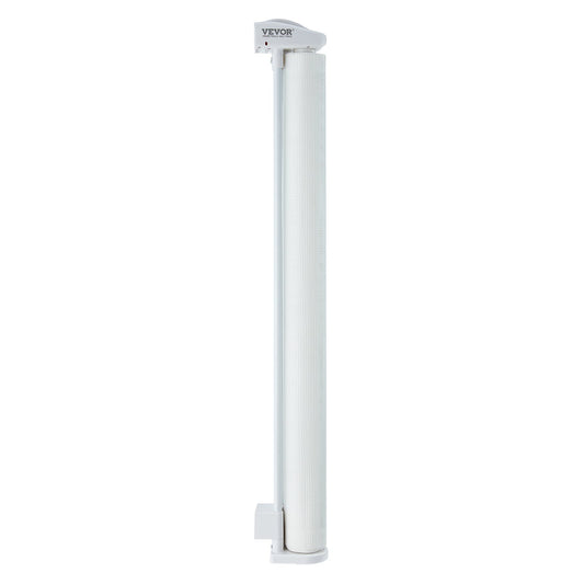 Retractable Baby Gate 76.8" Wide Mesh White Stairs Doorway