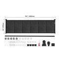 Retractable Baby Gate, 870 mm Tall, Extends up to 2800 mm Wide, Retractable Gate for Kids or Pets, Mesh Material, Easy to Install for Indoor Stairs, Doorways, Hallways, Playrooms, Black