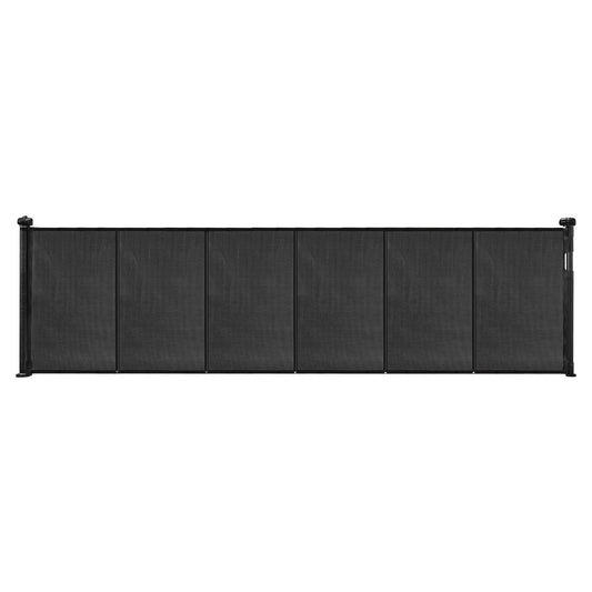 Retractable Baby Gate 870mm Tall 2800mm Wide Mesh Black