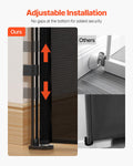 VEVOR Retractable Baby Gate 870mm Tall 2800mm Wide Mesh Black