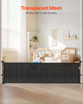 VEVOR Retractable Baby Gate 870mm Tall 2800mm Wide Mesh Black