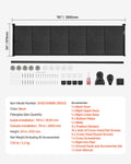 VEVOR Retractable Baby Gate 870mm Tall 2800mm Wide Mesh Black