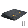 Upgraded Rubber Threshold Ramp, 10.2 cm Rise Door Ramp with 1 Channel, Natural Rubber Car Ramp with Non-Slip Textured Surface, 15 tons Load Capacity Curb Ramp for Wheelchair and Scooter