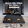 Upgraded Rubber Threshold Ramp, 10.2 cm Rise Door Ramp with 1 Channel, Natural Rubber Car Ramp with Non-Slip Textured Surface, 15 tons Load Capacity Curb Ramp for Wheelchair and Scooter