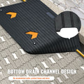 Upgraded Rubber Threshold Ramp, 10.2 cm Rise Door Ramp with 1 Channel, Natural Rubber Car Ramp with Non-Slip Textured Surface, 15 tons Load Capacity Curb Ramp for Wheelchair and Scooter