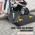 Upgraded Rubber Threshold Ramp, 10.2 cm Rise Door Ramp with 1 Channel, Natural Rubber Car Ramp with Non-Slip Textured Surface, 15 tons Load Capacity Curb Ramp for Wheelchair and Scooter