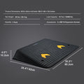 Upgraded Rubber Threshold Ramp, 10.2 cm Rise Door Ramp with 1 Channel, Natural Rubber Car Ramp with Non-Slip Textured Surface, 15 tons Load Capacity Curb Ramp for Wheelchair and Scooter