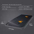 Upgraded Rubber Threshold Ramp, 3.8 cm Rise Wheelchair Ramp Doorway, Natural Curb Ramp Rated 15 tons Load Capacity, Non-Slip Textured Surface Rubber Curb Ramp for Wheelchair and Scooter